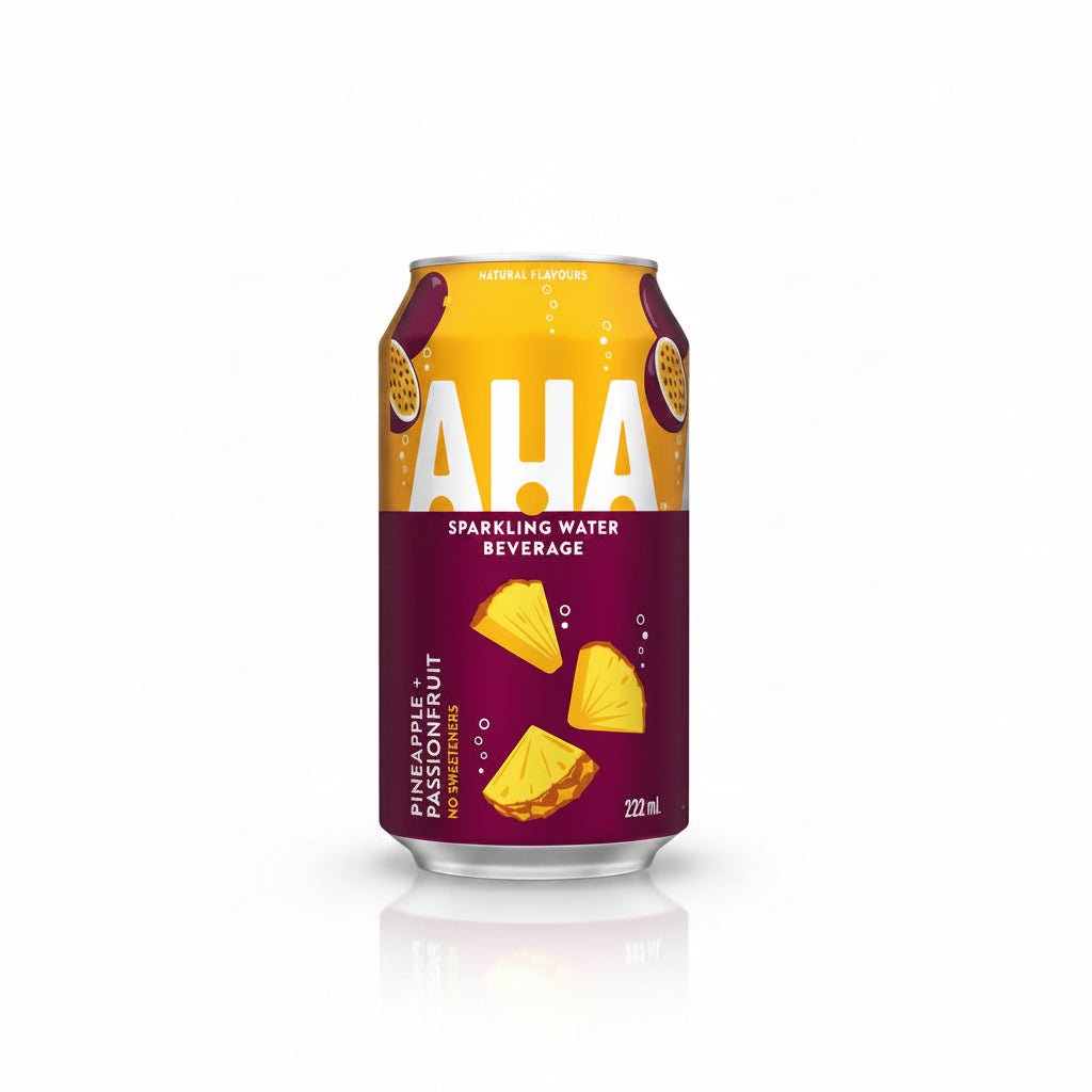 AHA Sparkling Water - Pineapple + Passionfruit Flavor