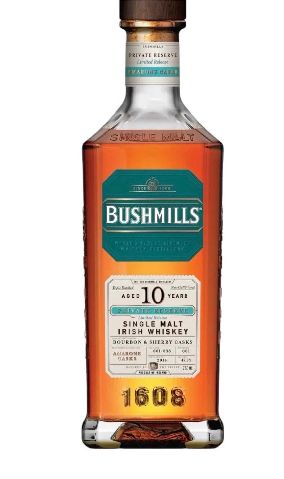Bushmills 10 Year Single Malt Irish Whisky Amarone Cask