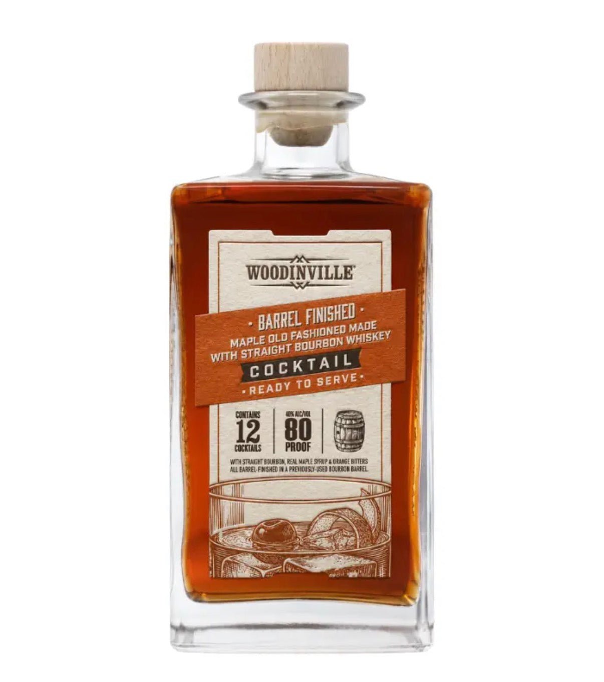 Woodinville Barrel-Finished Maple Old Fashioned Bourbon Cocktail 750ml
