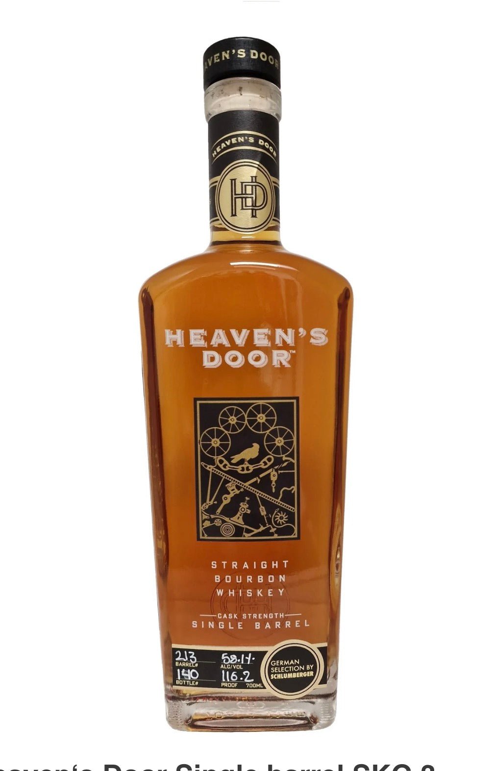 HEAVEN'S DOOR STRAIGHT BOURBON CASK STRENGTH SINGLE BARREL WHISKEY 750ml