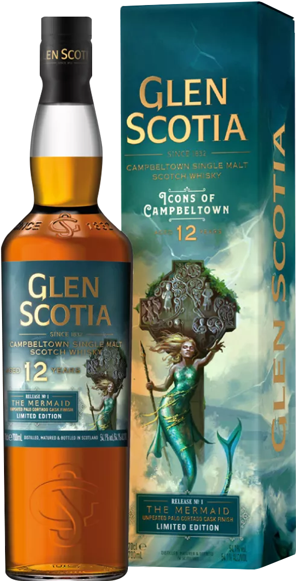 Glen Scotia The Mermaid 12 Year Old Single Malt Scotch Whisky (700mL)