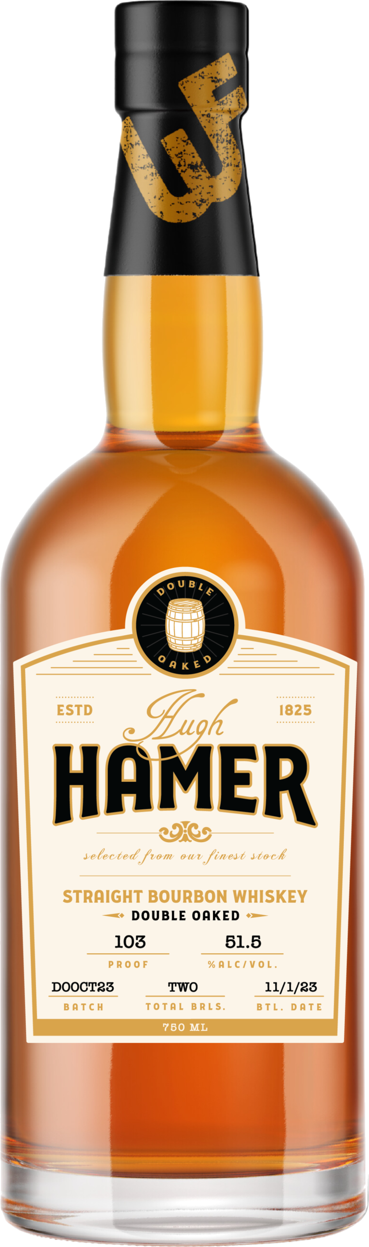 Hugh Hamer Double Oak Small Batch Straight Bourbon Whiskey