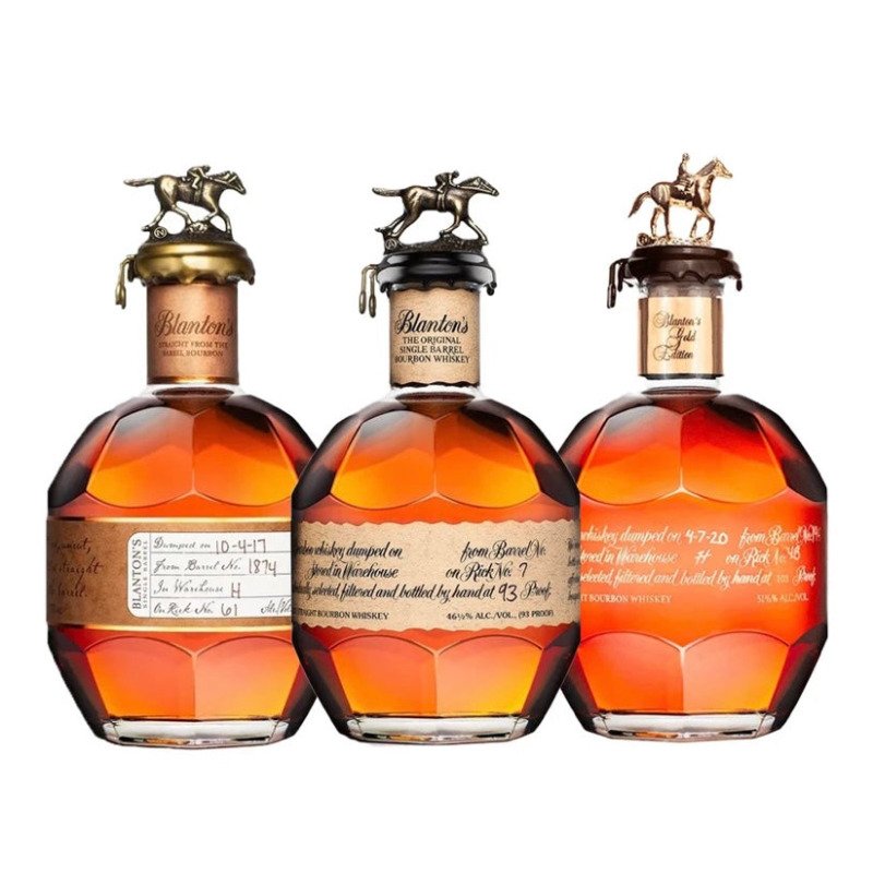 Blanton's Straight from the Barrel, Original Single Barrel & Gold Edition Bourbon Bundle