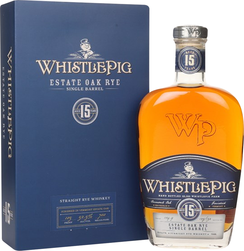WhistlePig Single Barrel Estate Oak 15 Year Old Straight Rye Whiskey