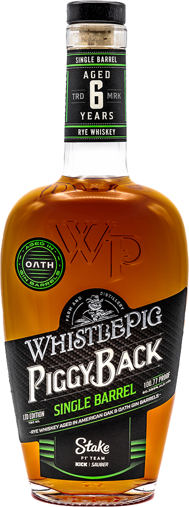 Whistlepig Piggyback Legends Series: 2024 Stake F1® Team KICK Sauber Single Barrel Rye Whiskey