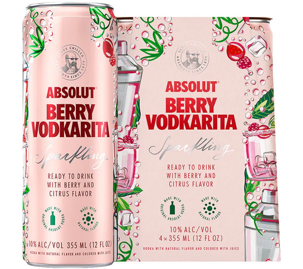 Absolut Berry Vodkarita Sparkling Cocktail 4-Pack