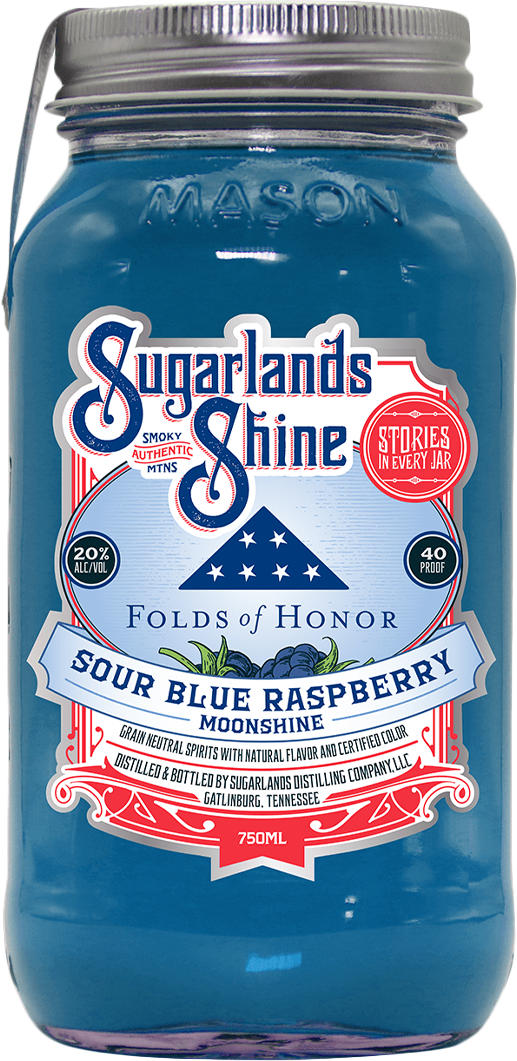 Sugarlands Shine Folds of Honor Sour Blue Raspberry Moonshine