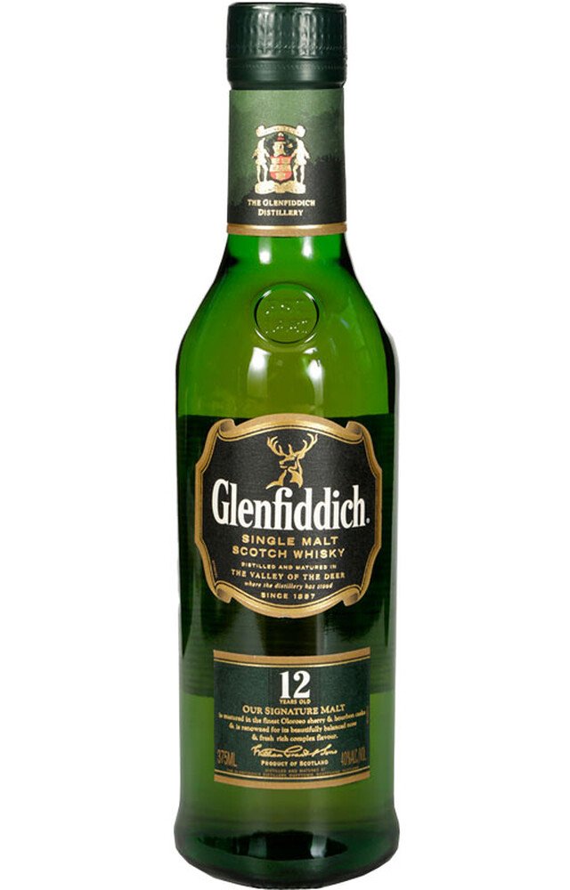 Glenfiddich 12 Year Old Single Malt Scotch Whisky (375mL)