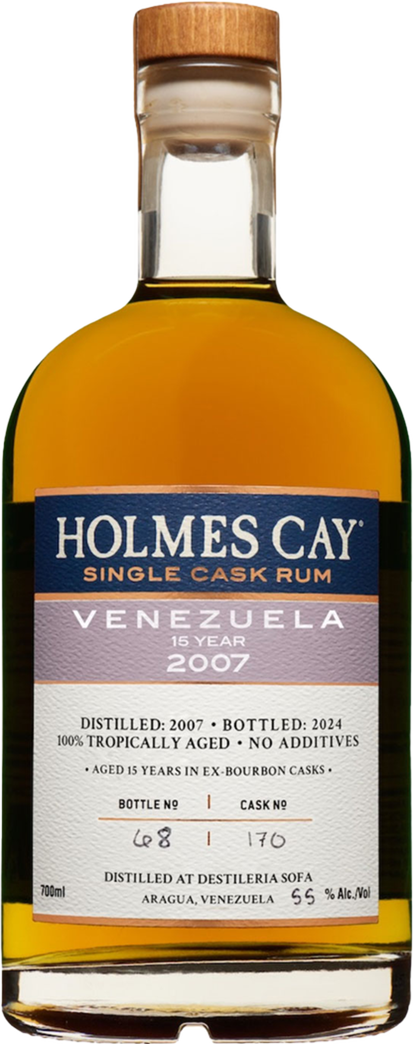 2007 Holmes Cay Destilleria Sofa 15 Year Old Single Cask Rum (700mL)