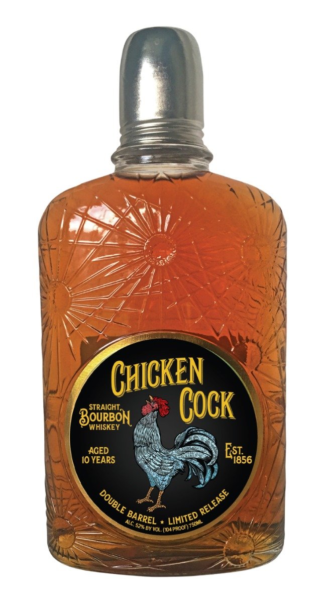 Chicken Cock 10 Year Old Double Barrel Bourbon Whiskey