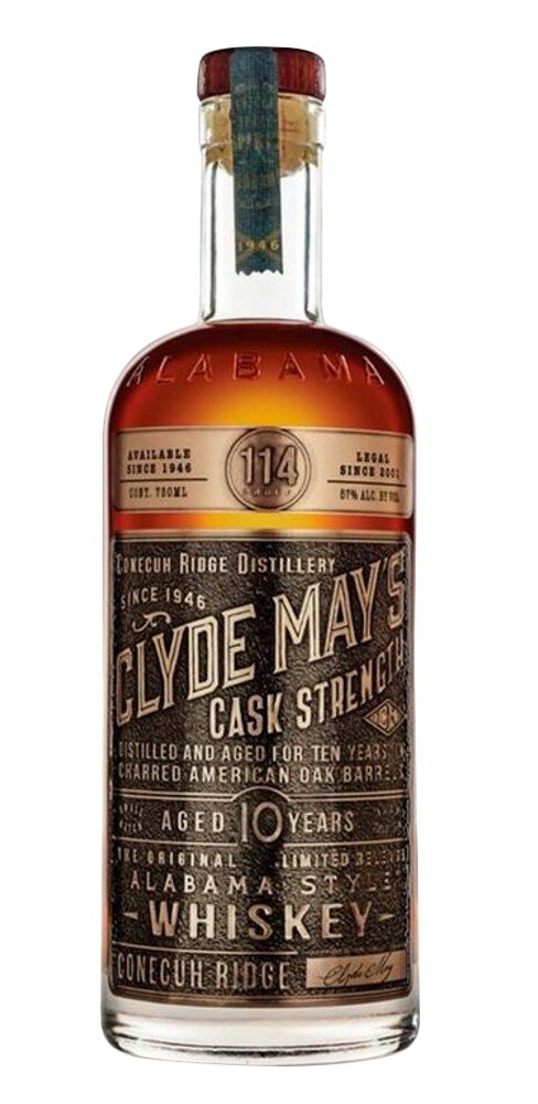 Clyde May's 10 Year Old Cask Strength Alabama Style Whiskey