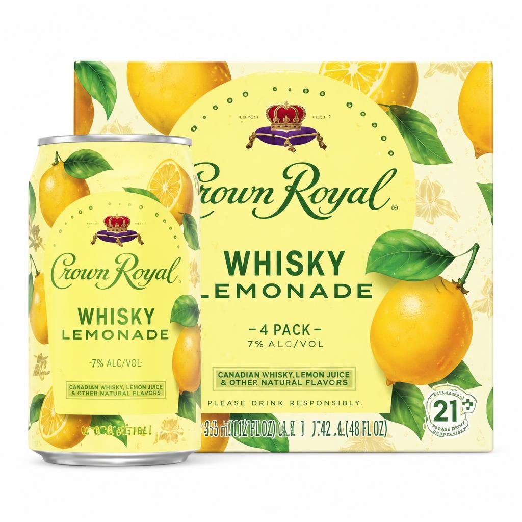 Crown Royal Whisky Lemonade Cocktail, 4-Pack