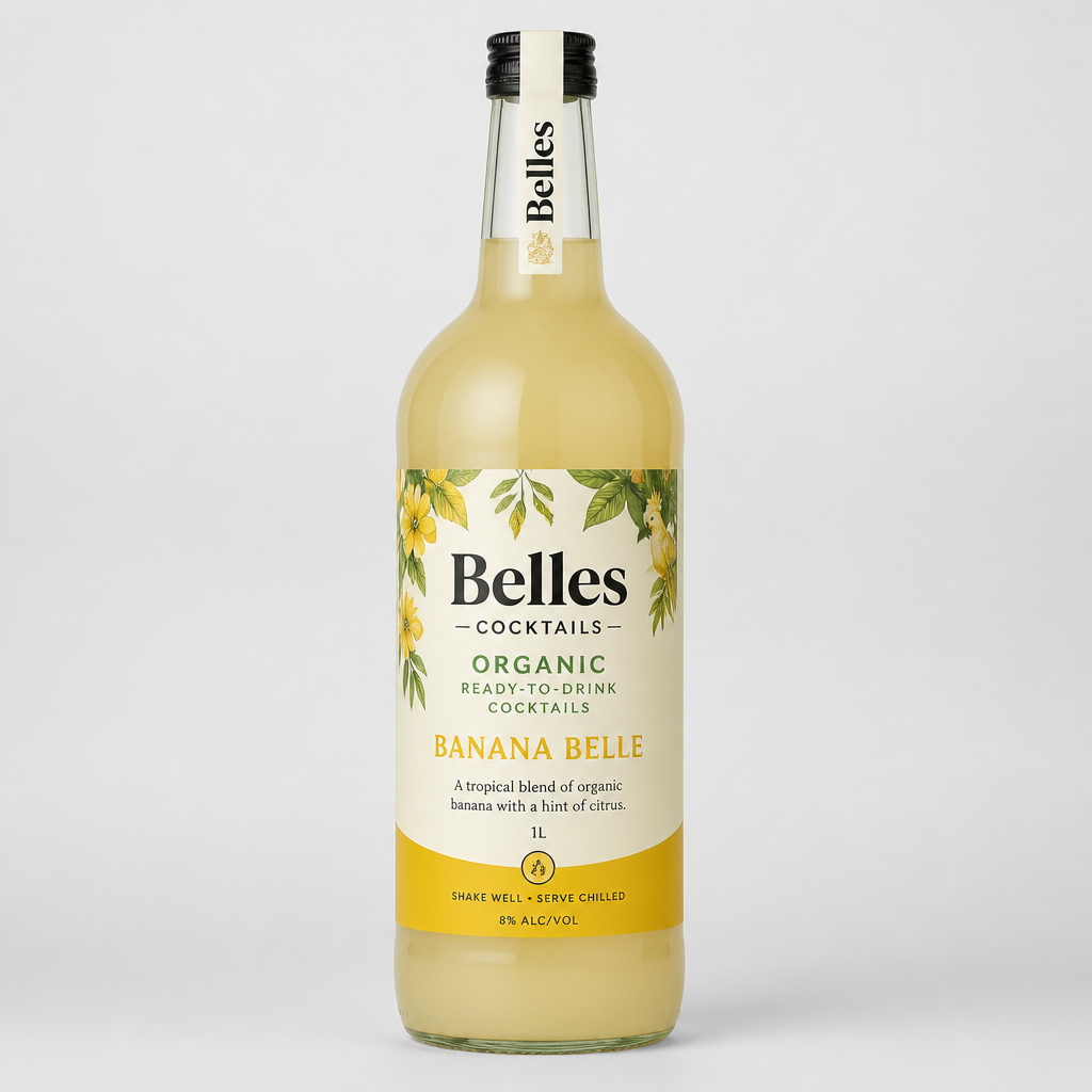 Belles Organic Ready-to-Drink Cocktails - Banana Belle (1L)