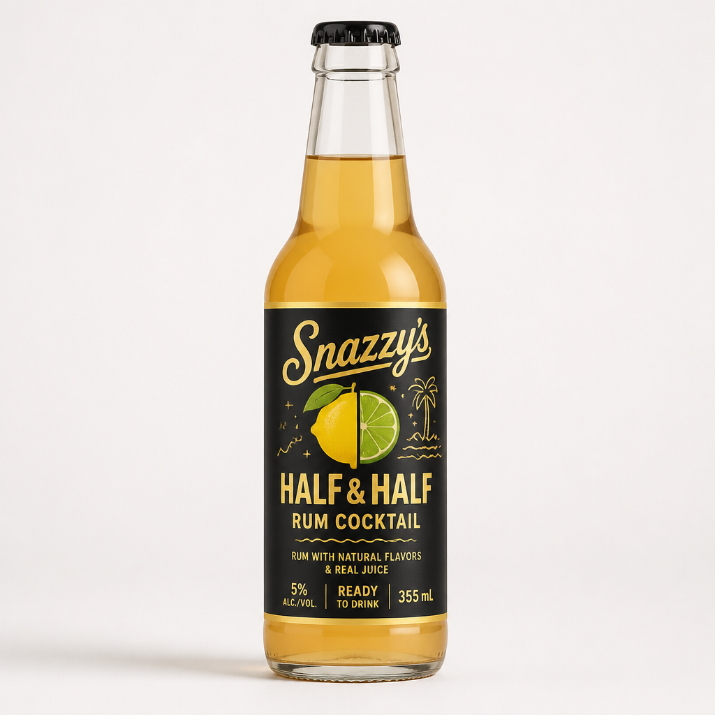 Snazzy's Half & Half Rum Cocktail (355mL)