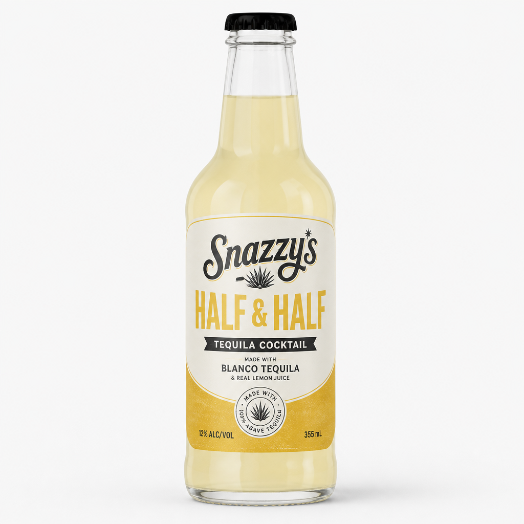 Snazzy's Half & Half Tequila Cocktail (355mL)