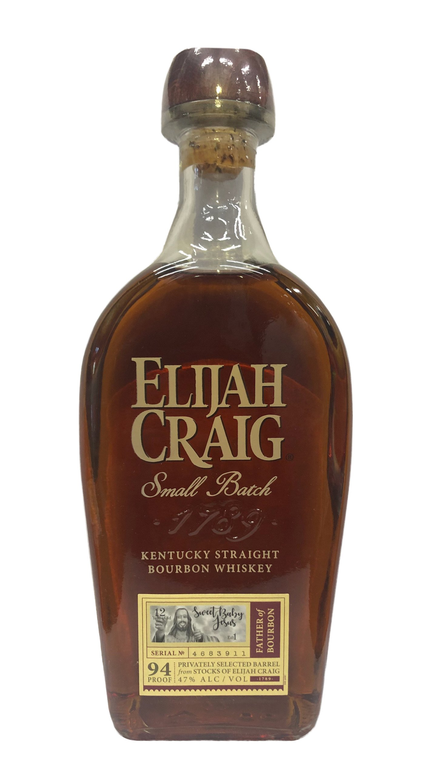 Elijah Craig Sweet Baby Jesus Private Barrel Bourbon Whiskey