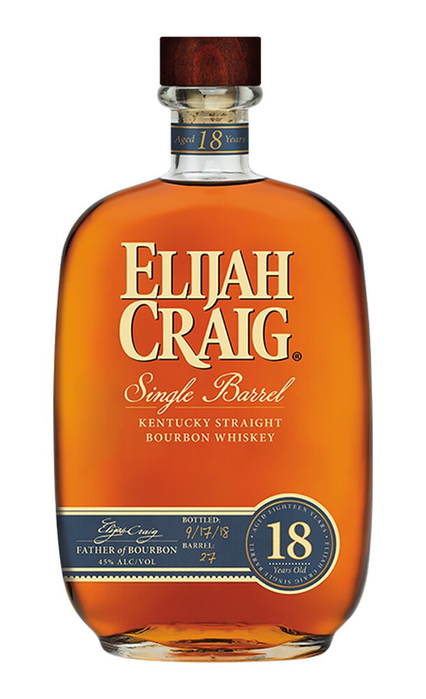 Elijah Craig Single Barrel 18 Year Old Kentucky Straight Bourbon Whiskey