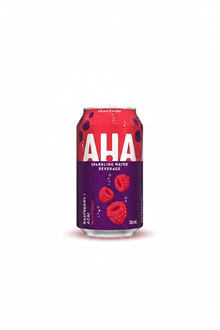 AHA Sparkling Water - Raspberry + Acai Flavor