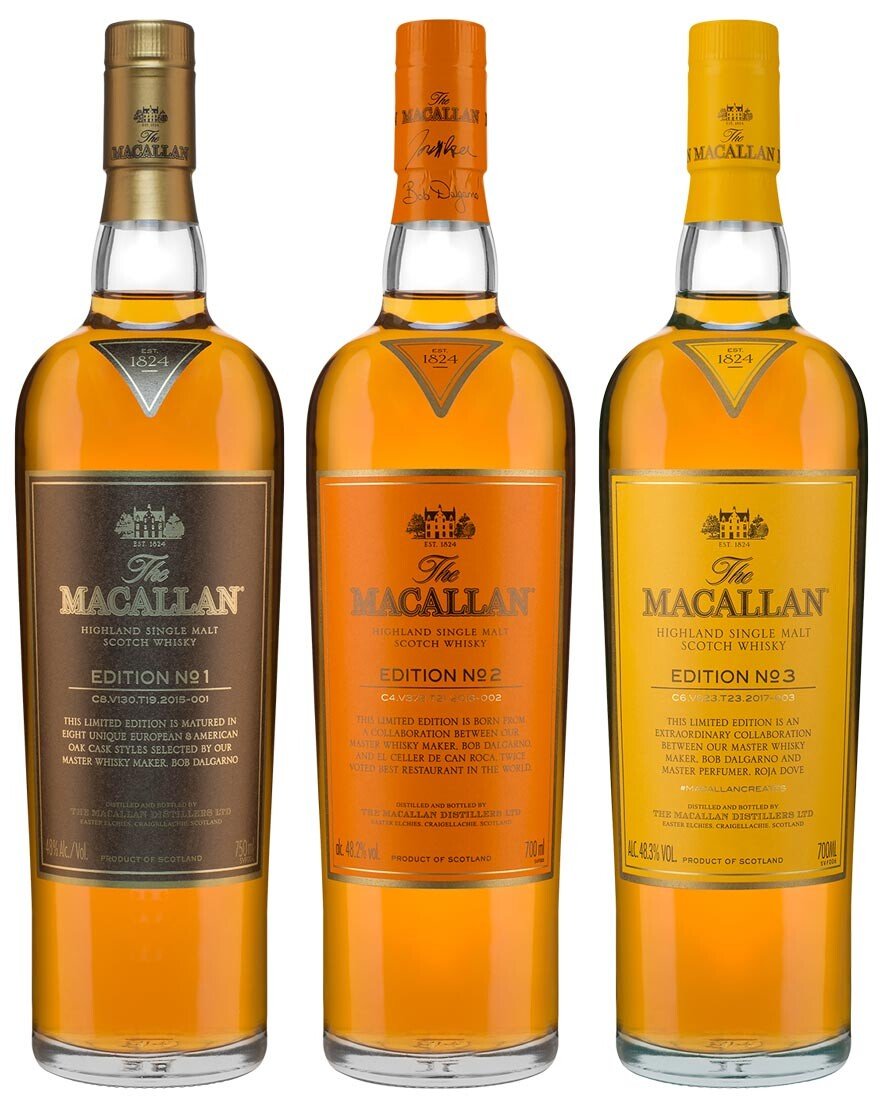 The Macallan Edition Series Set (No. 1 + No. 2 + No. 3)