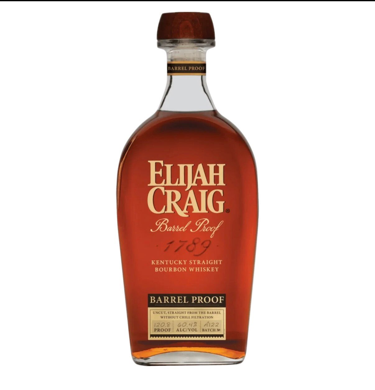 Elijah Craig Barrel Proof Kentucky Straight Bourbon Whiskey Batch A122 120.8 Proof 750ml