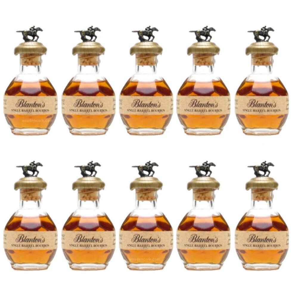 Blantons Bourbon Miniature Shot 50ml 10 Pack Set