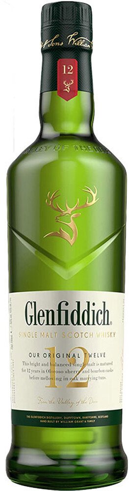 Glenfiddich 12 Year Old Single Malt Scotch Whisky