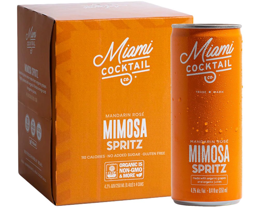 Miami Cocktail Company Mandarin Rosé Mimosa Spritz 4-Pack