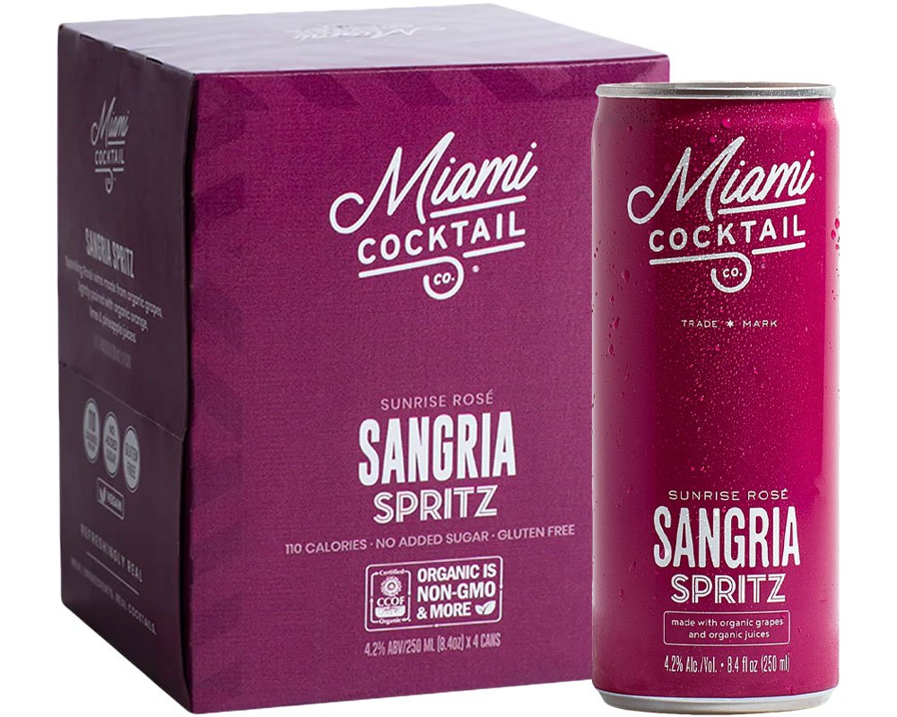 Miami Cocktail Company Sunrise Rosé Sangria Spritz 4-Pack