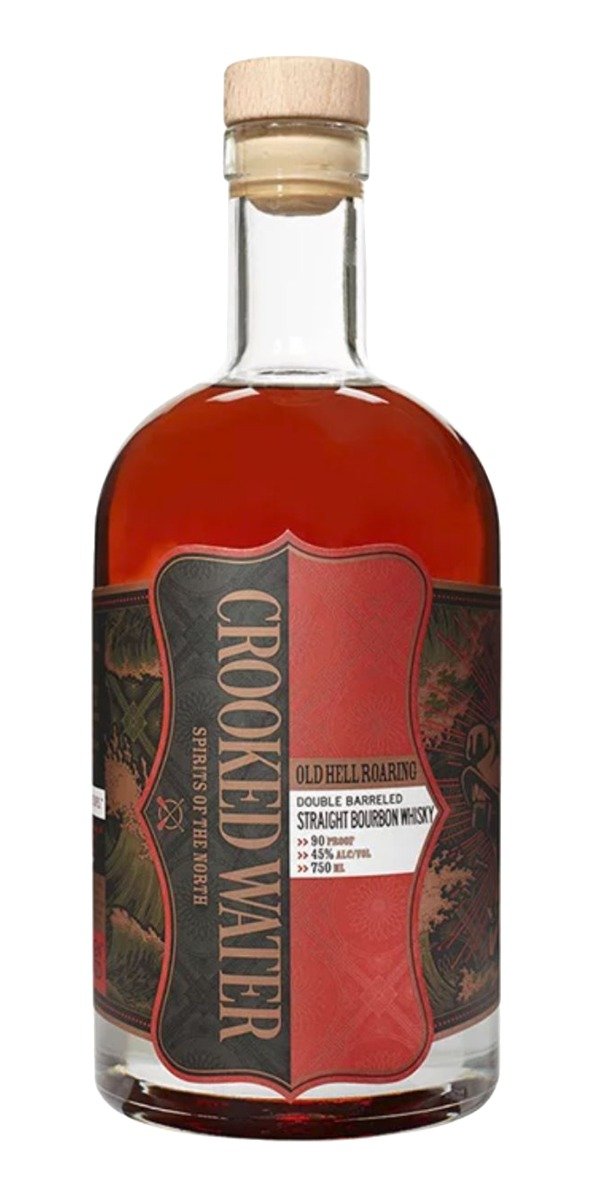 Crooked Water Old Hell Roaring Double Barreled Straight Bourbon Whiskey