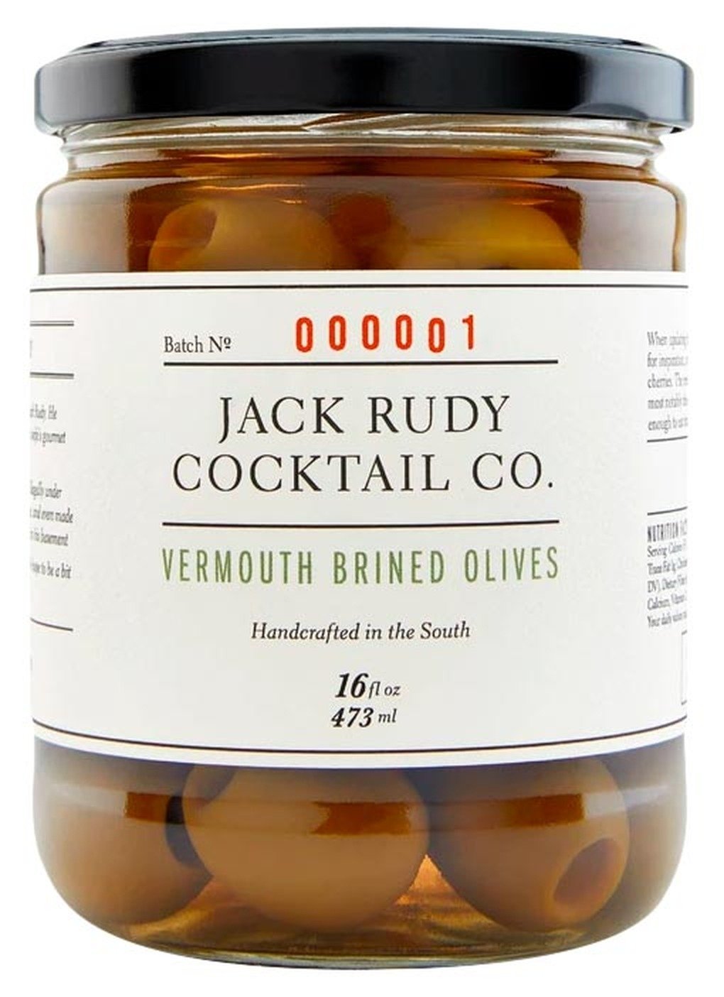 Jack Rudy Vermouth Brined Olives