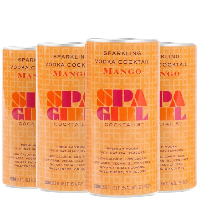 Spa Girl Sparkling Mango Vodka Cocktail (4-Pack) (800mL)