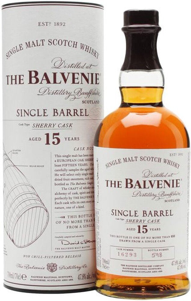 The Balvenie Single Barrel 15 Year Old Single Malt Scotch Whisky